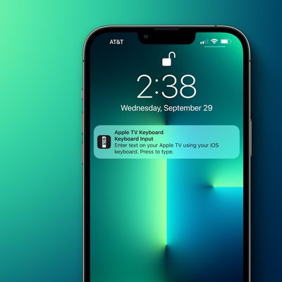 apple tv keyboard notification iphone tight
