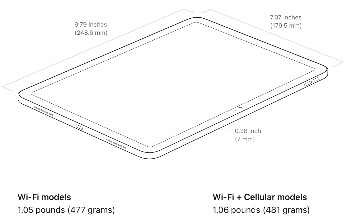 ipad size