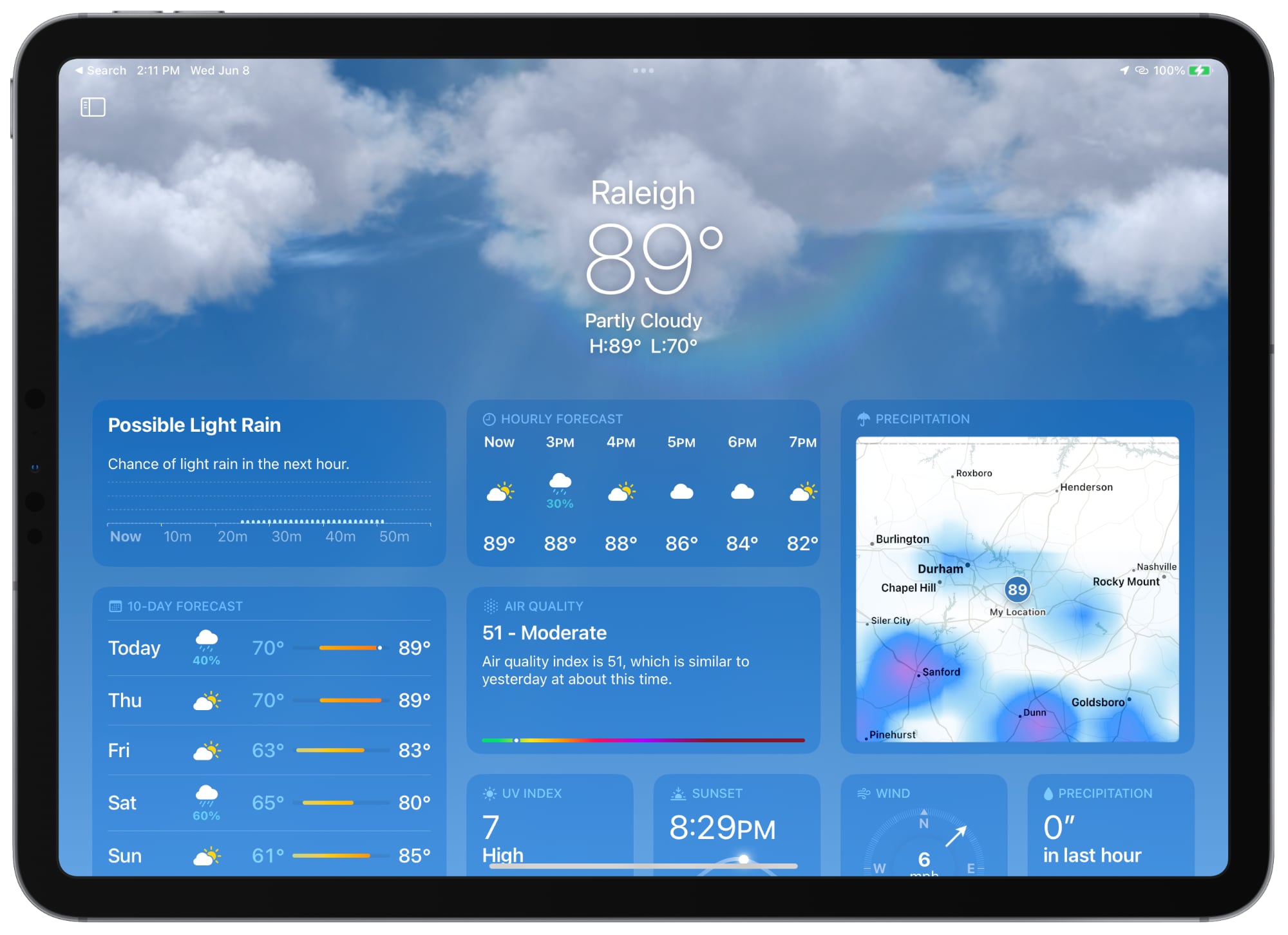 ipad weather map ipados 16