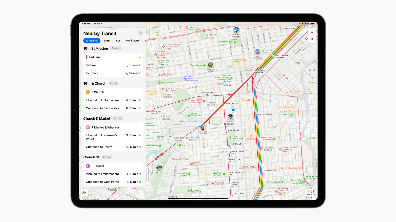 ipados 15 maps transit